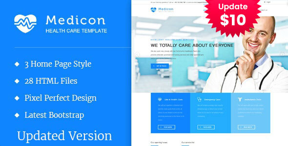 Preview image for Medicon - Health and Medical HTML Template