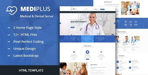 Medi Plus - Health And Medical HTML Template listing image