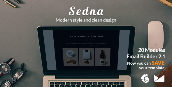 Sedna Email Template + Emailbuilder 2.1