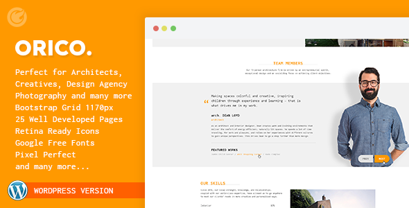 Orico - Creative & Architect Agency WP Theme product preview
