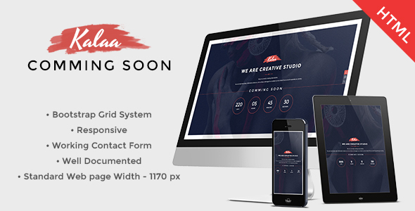 Kalaa - Coming Soon - Template (Responsive) listing image