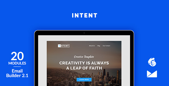 Preview image for Intent Email Template + Online Emailbuilder 2.1