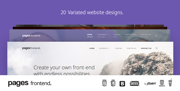 Product preview supplied for Pages - Multi-Purpose HTML5 Website Template