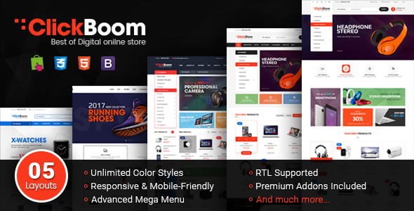 ClickBoom - Responsive Multipurpose Prestashop 1.6 and 1.7 Theme listing image