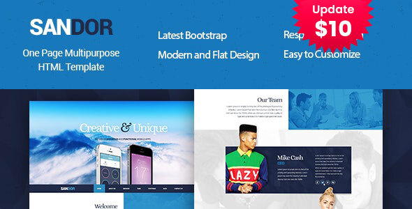 Product preview supplied for SANDOR Creative HTML Multipurpose Template