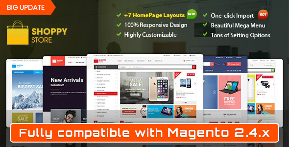 Shoppy Store - Responsive Magento 2 and 1.9 Theme listing image