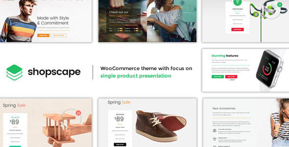 Product preview supplied for Shopscape - Single Product Presentation WordPress Theme