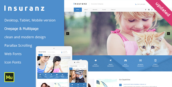 Insurance Services Adobe Muse Template