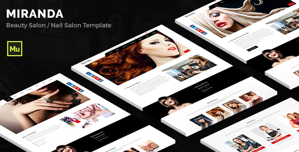 Product preview supplied for Miranda - Beauty and Nail Salon Muse Template