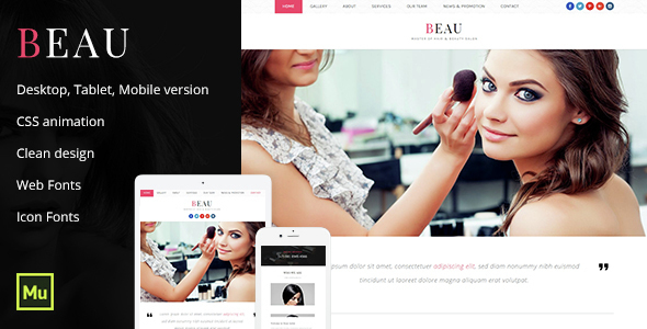 Beau - Beauty Salon Template