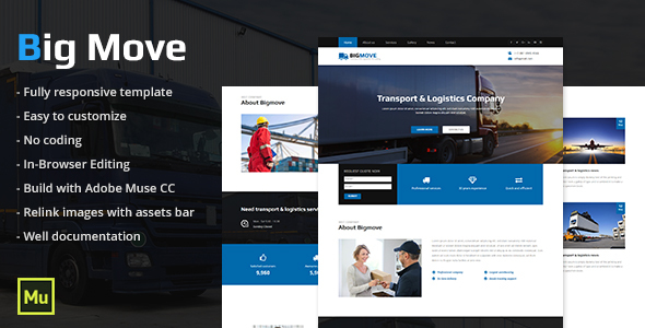 Big Move - Responsive Transport & Logistics Template