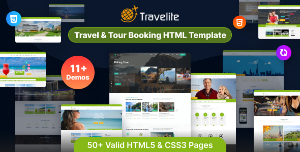 Preview image for Travel & Tour Booking HTML Template