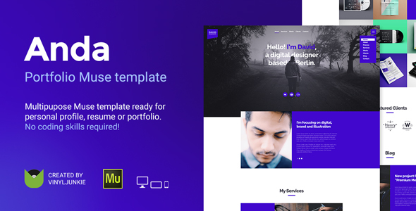 Anda - Creative Multipurpose Portfolio Muse Template