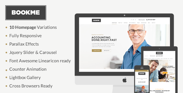 BookMe - Responsive Booking HTML Template