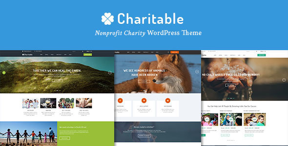Charitable - Charity Nonprofit Organization WordPress Theme listing image