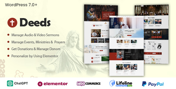 Deeds - The Best Church Donation WordPress Theme