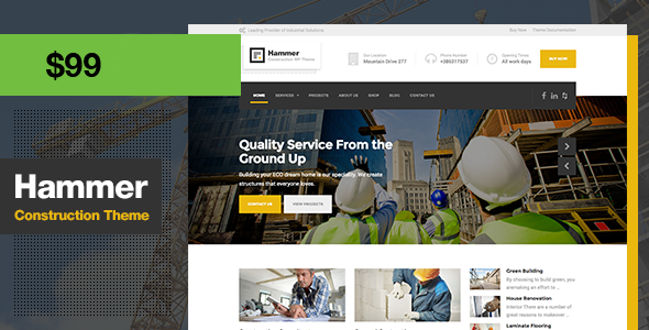 Hammer — Building and Construction WordPress Theme