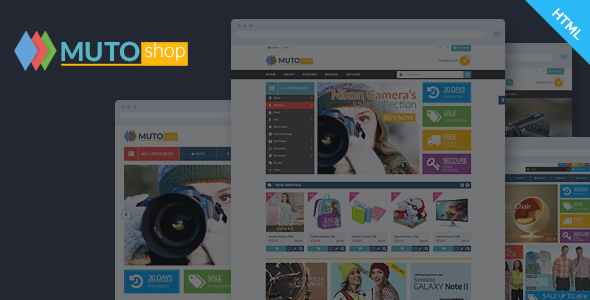 Product preview supplied for Muto - Electronics Fashion Shop HTML Template
