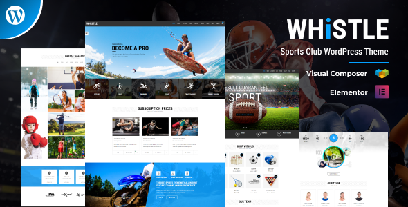 Whistle - Sports Club WordPress product preview
