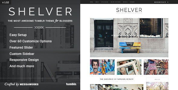 Shelver - Responsive Blog Tumblr Theme