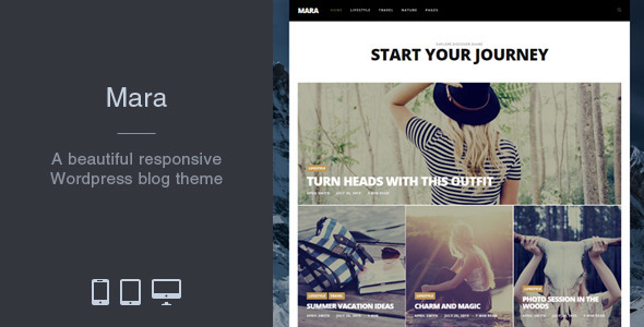 Mara - Photo Blog WordPress Theme product preview