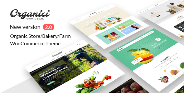 Preview image for Organici - Organic Store & Bakery WooCommerce Theme