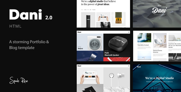 Dani - A Storming Portfolio & Blog template listing image
