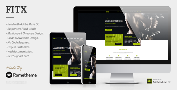 FitX - Fitness & Gym Muse Template