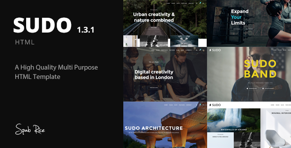 Sudo - High Quality Multipurpose HTML template listing image