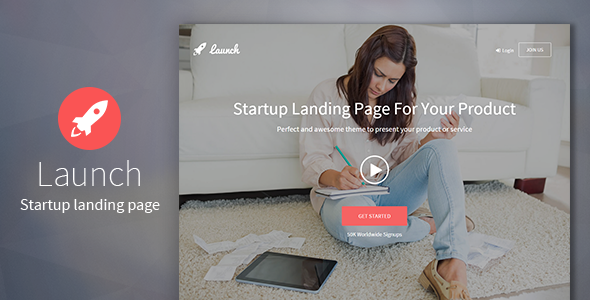 Launch - Startup Landing Page product preview