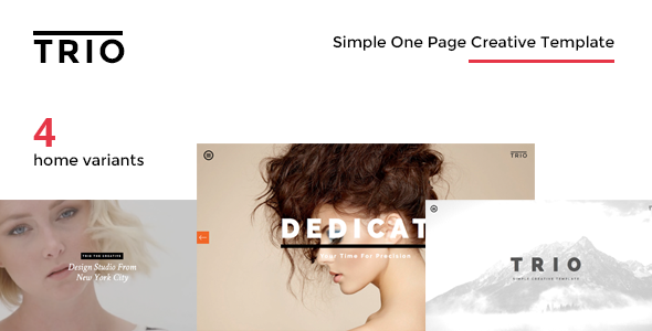 TRIO - Simple One Page Creative Drupal Theme listing image