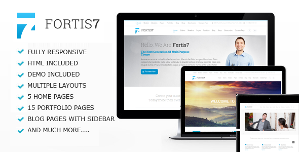 Fortis7 - Responsive Multi-Pủpose Drupal 7.6 Theme listing image