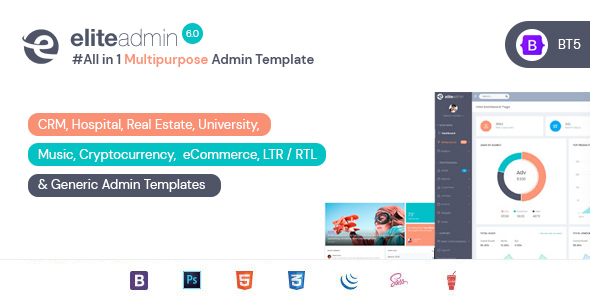 Elite Admin - Bootstrap 5 Dashboard template listing image
