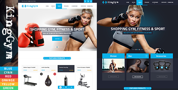 Preview image for Kinggym - GYM Accessories HTML Template