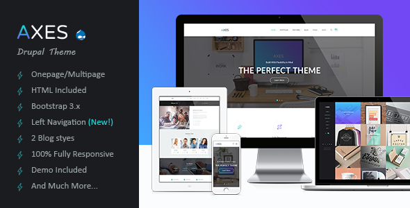Axes | Multipurpose One/Multipage Drupal 7.6 Theme