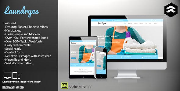 Laundryes - Laundry Business Muse Template