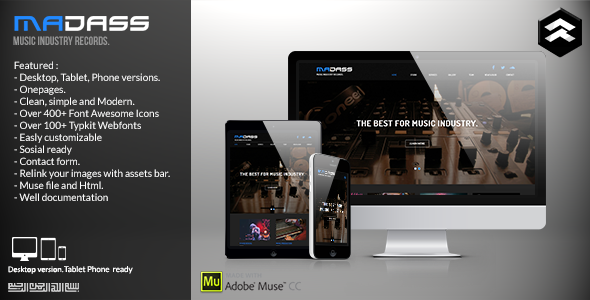 Madass - Music Industry Muse Template