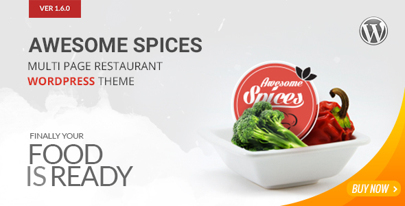 Product preview supplied for Awesome Spice - Restaurant / Cafe WordPress Theme