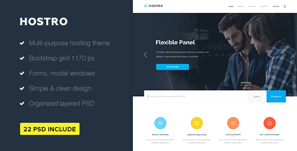 Hostro — Hosting PSD Theme
