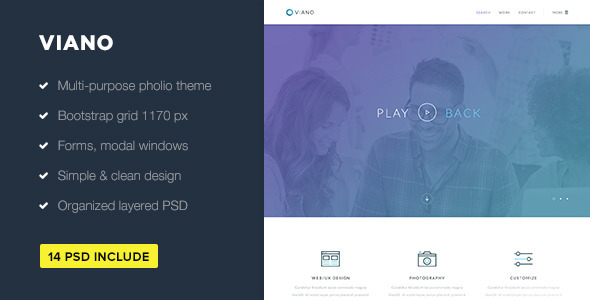 Viano — Portfolio PSD Theme