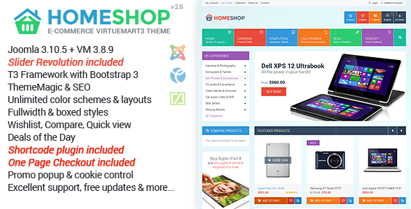 Homeshop Responsive Multipurpose VirtueMart Theme