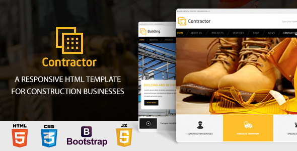 Contractor – Construction, Building HTML Template