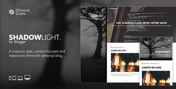 ShadowLight: A Theme for Personal Blogging