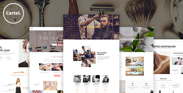 Cartel - Salon / Barber / Beauty eCommerce PSD Template