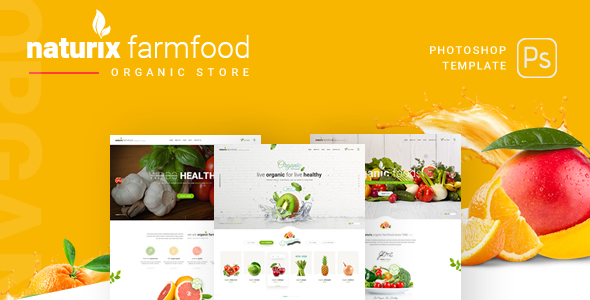 Naturix - Organic Store PSD Template