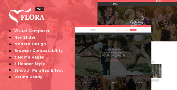 Flora - WordPress Wedding Theme listing image