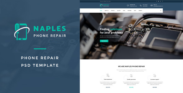 Naples : Phone Repair PSD Template