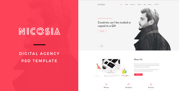 Nicosia : Digital Agency PSD Template