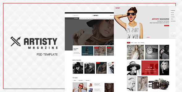 Artisty - Magazine PSD Template listing image