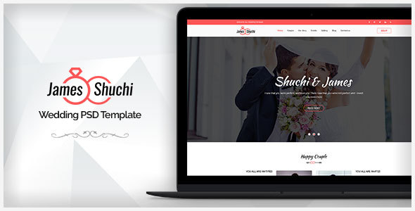 James & Shuchi Wedding PSD Template